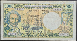 French Polynesia 5,000 Francs Banknote